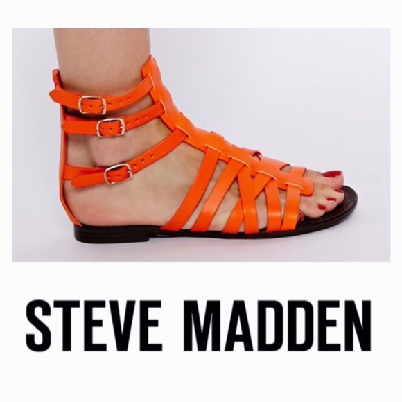 orange gladiator sandals